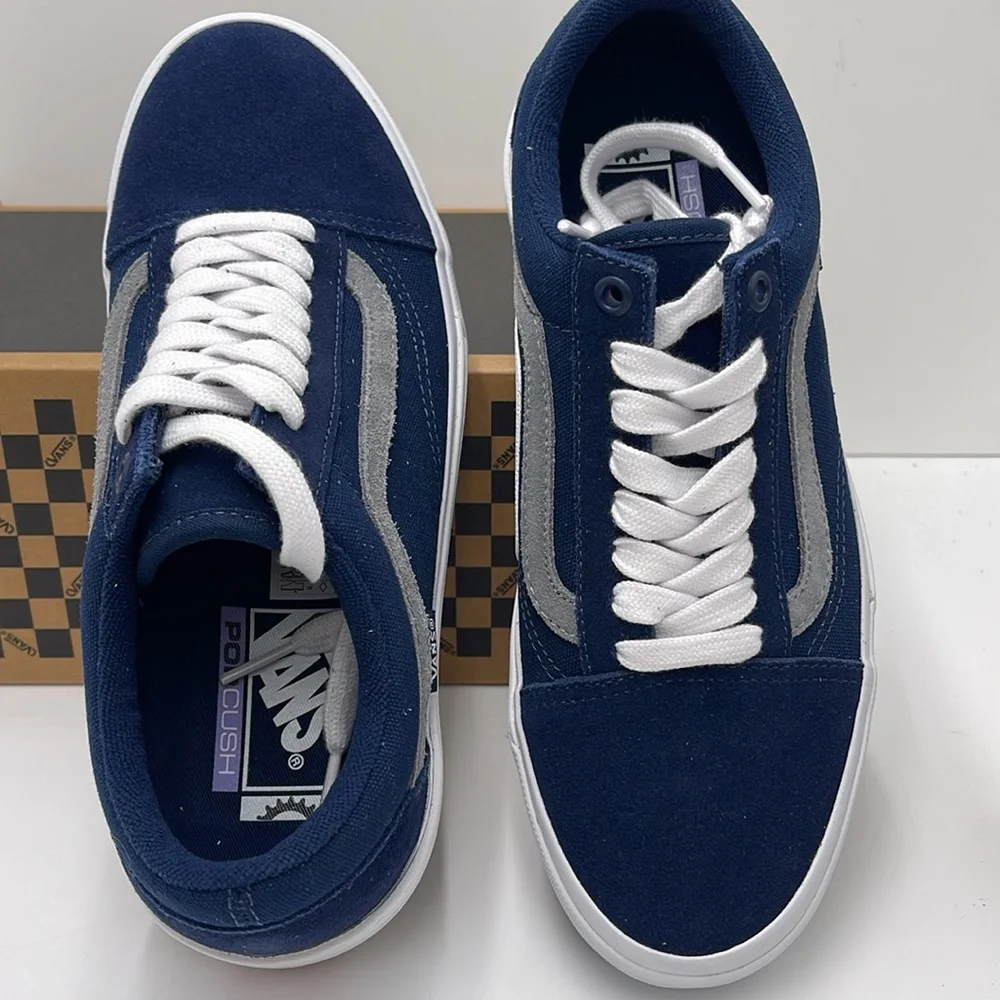 Vans WMNS Blue and White Sneakers Bmx Old Skool Navy/White VN0005UZNAV
